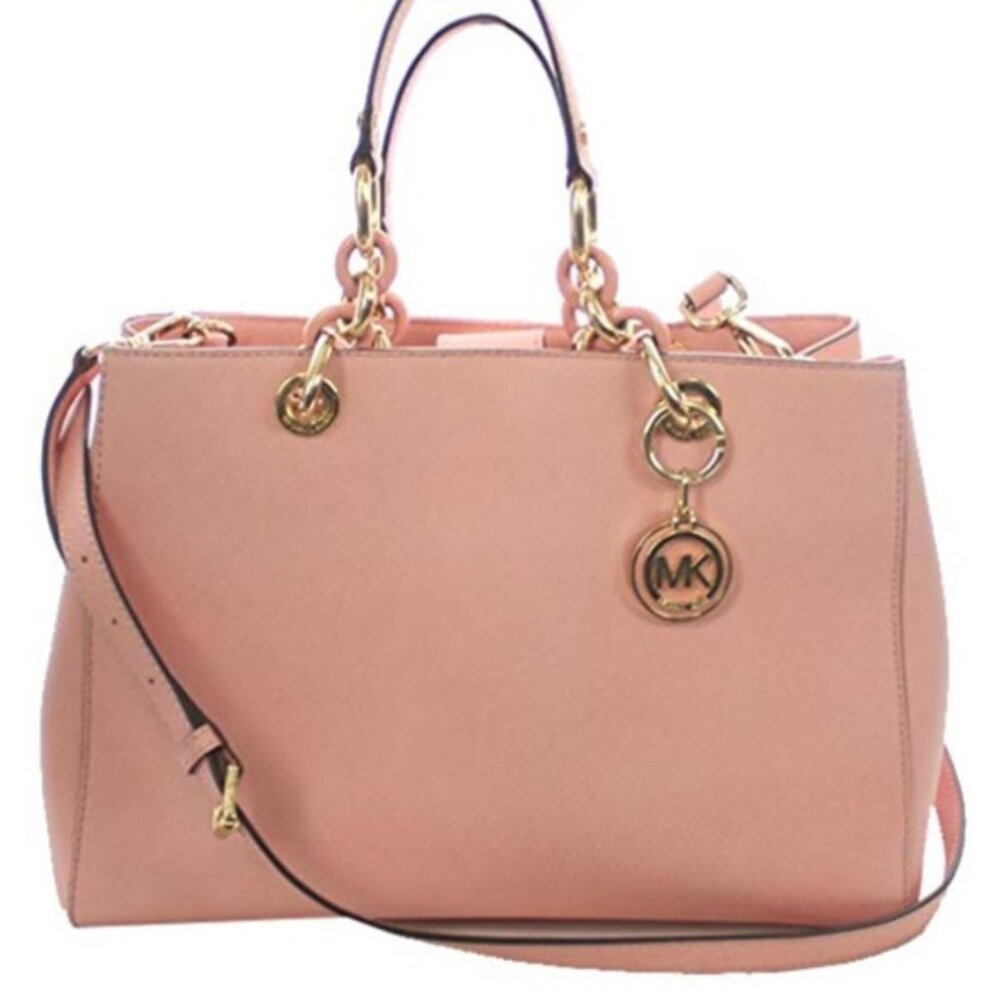 Brand New with Tags – Genuine Michael Kors Cynthia Satchel (Pale Pink)